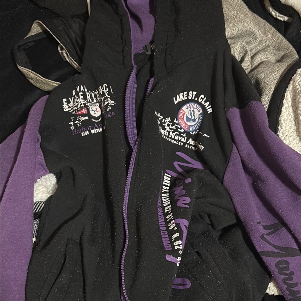 Black and Purple Lake St. Clair Hoodie